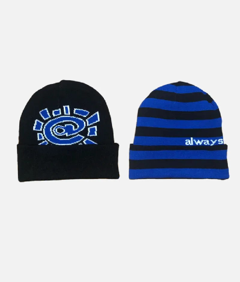 Adwysd-Reversible-Cuff-Beanie-Black-Blue-1 Adwysd Reversible Cuff Beanie Black/Blue